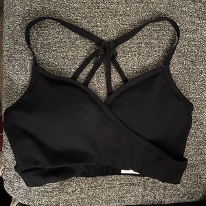 ALPHALETE surface black tie wrap top or bra